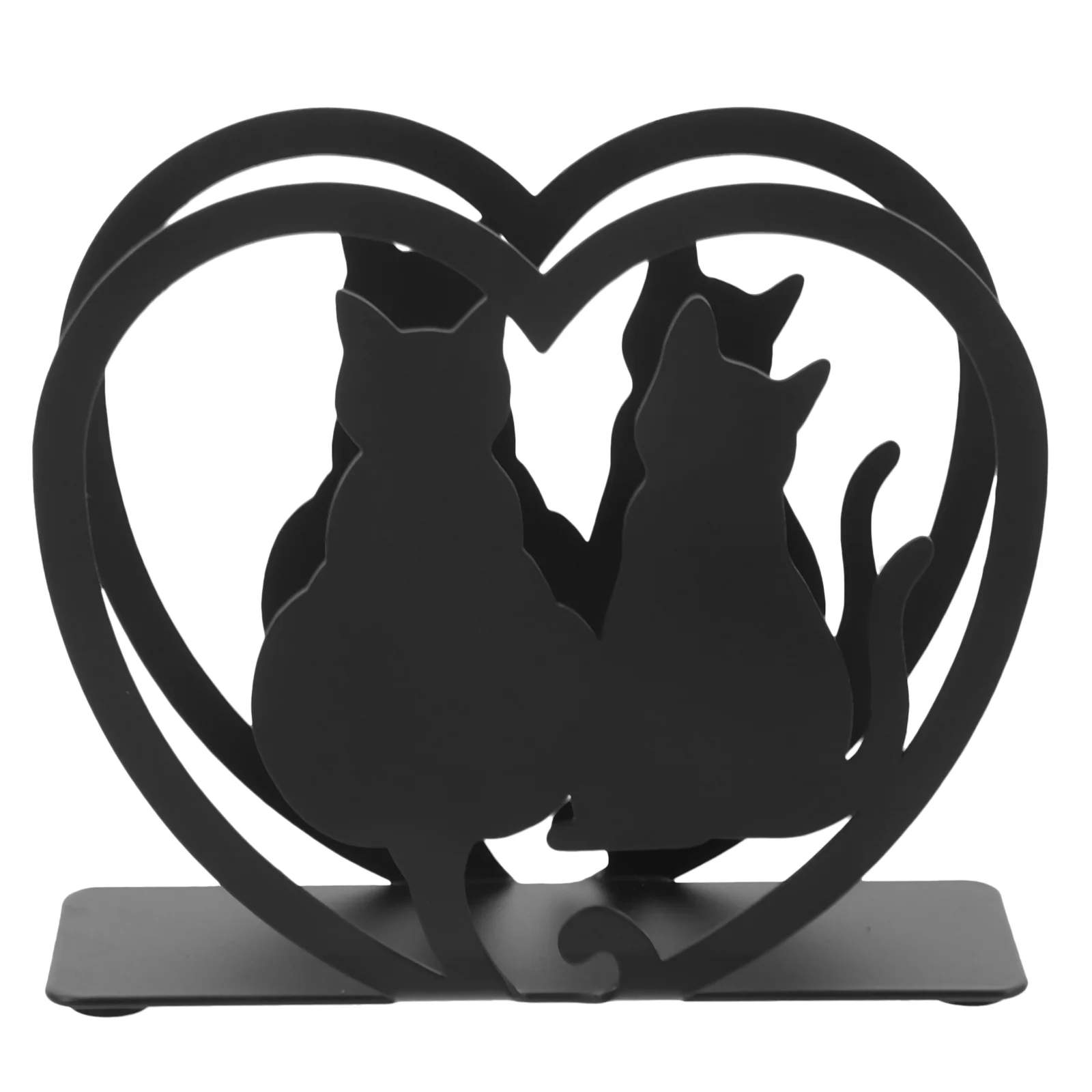 

Napkin Holder Stand Vintage Decor Desktop Animal Vertical Black Wrought Iron Holders for Home