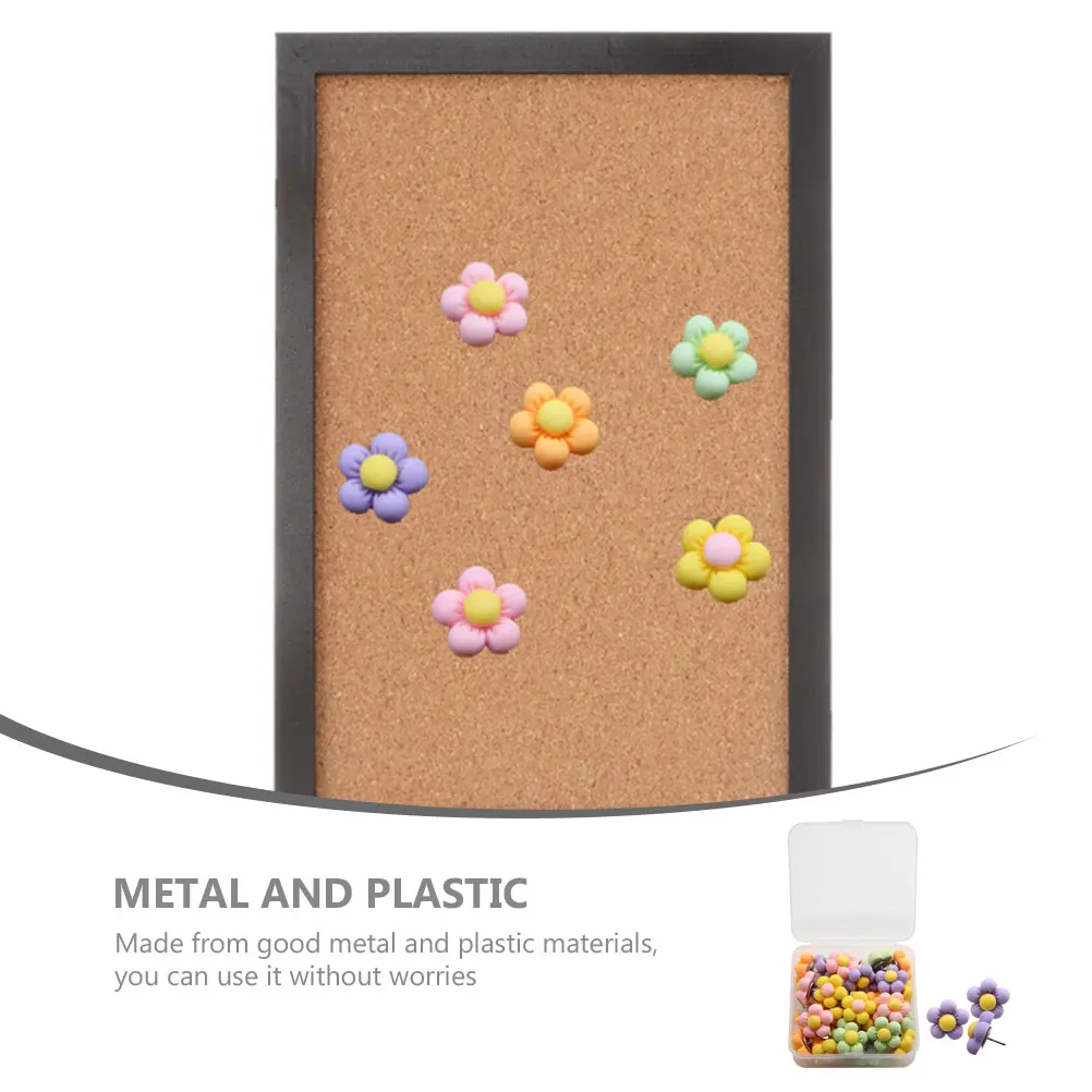

30pcs Macaron Thumbtack Delicate Pushpins Compact Small Flower Shaped Thumbtacks for Bulletin Board Desk Accessories Women Map