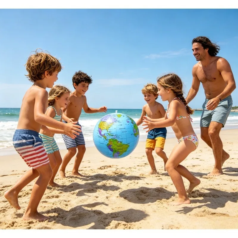 

16 Inch 30cm Inflate Globe Beach Ball Toy Map Education Geography Teaching Balloon Props Kid Birthday Gift Water Pool Air Globos