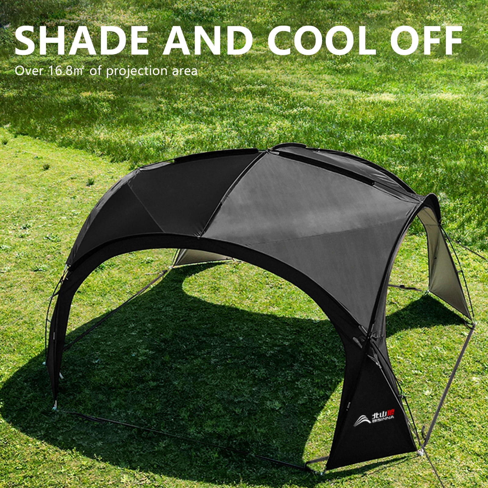 Outdoor Camping Dome Tent Luxury Large Round Canopy Silver-coated Garden Awning Family Picnic Pergola Tent