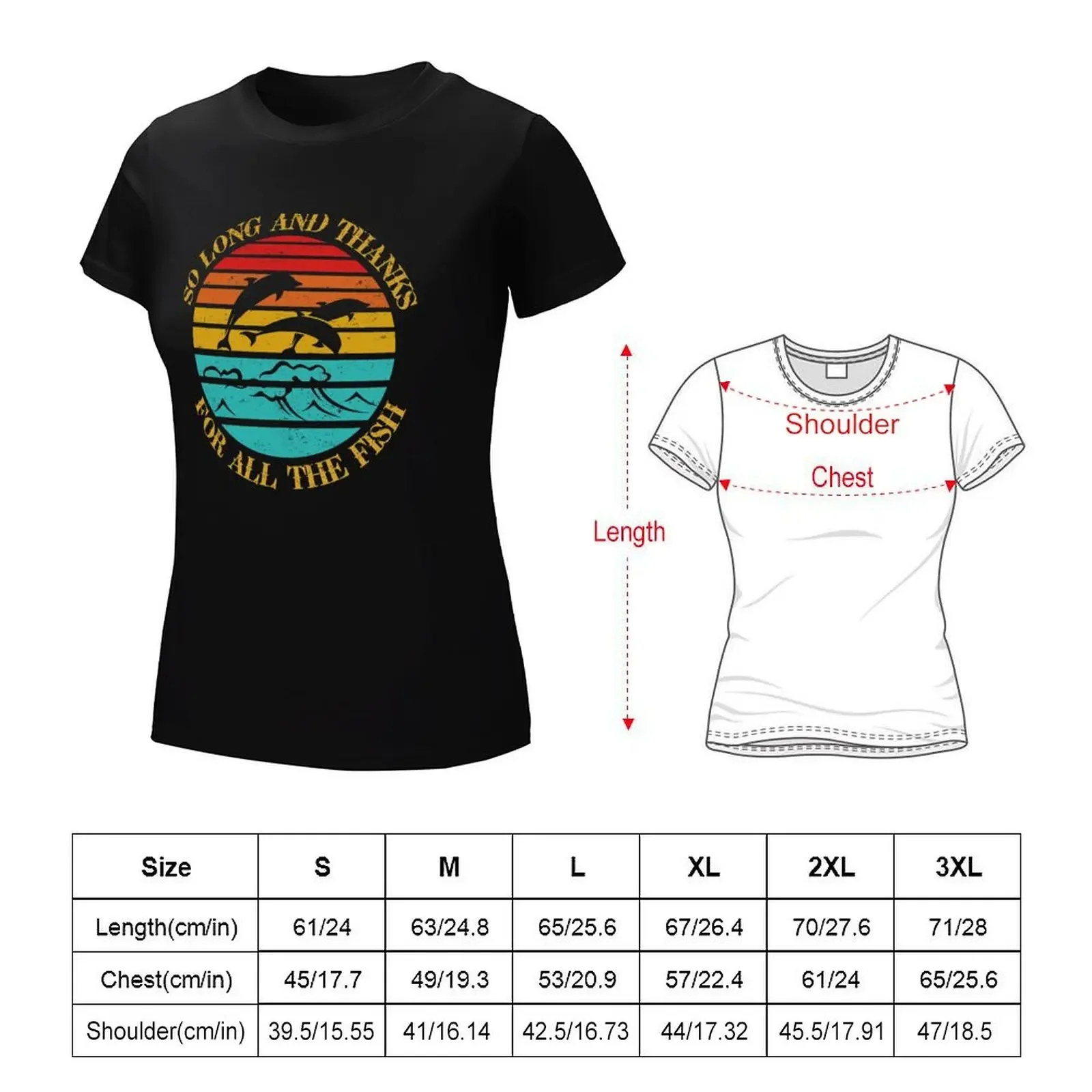 So Long And Thanks For All The Fish Vintage T-shirt Female clothing aesthetic clothes t-shirt dress for Women plus size sexy