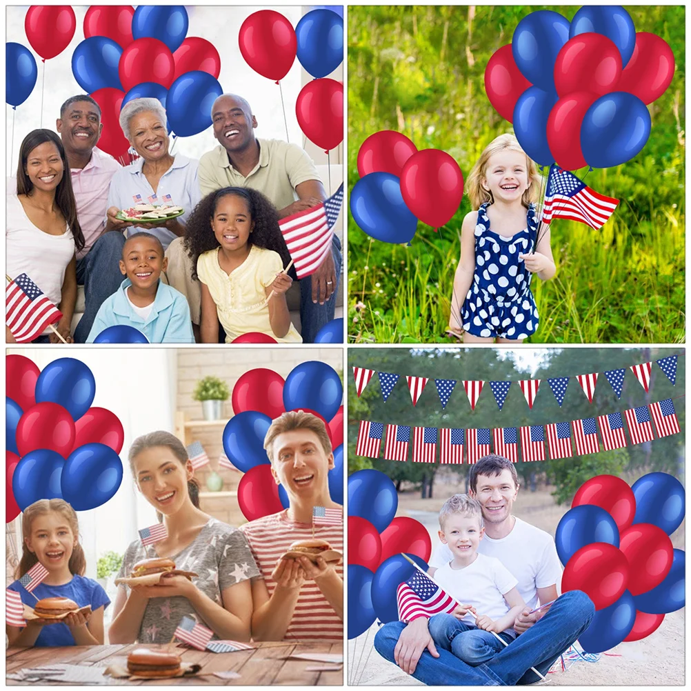 

40Pcs Party Balloons Decorative Latex 12 Inch Independence Day Party Decorative Balloons Creative Home Ornament