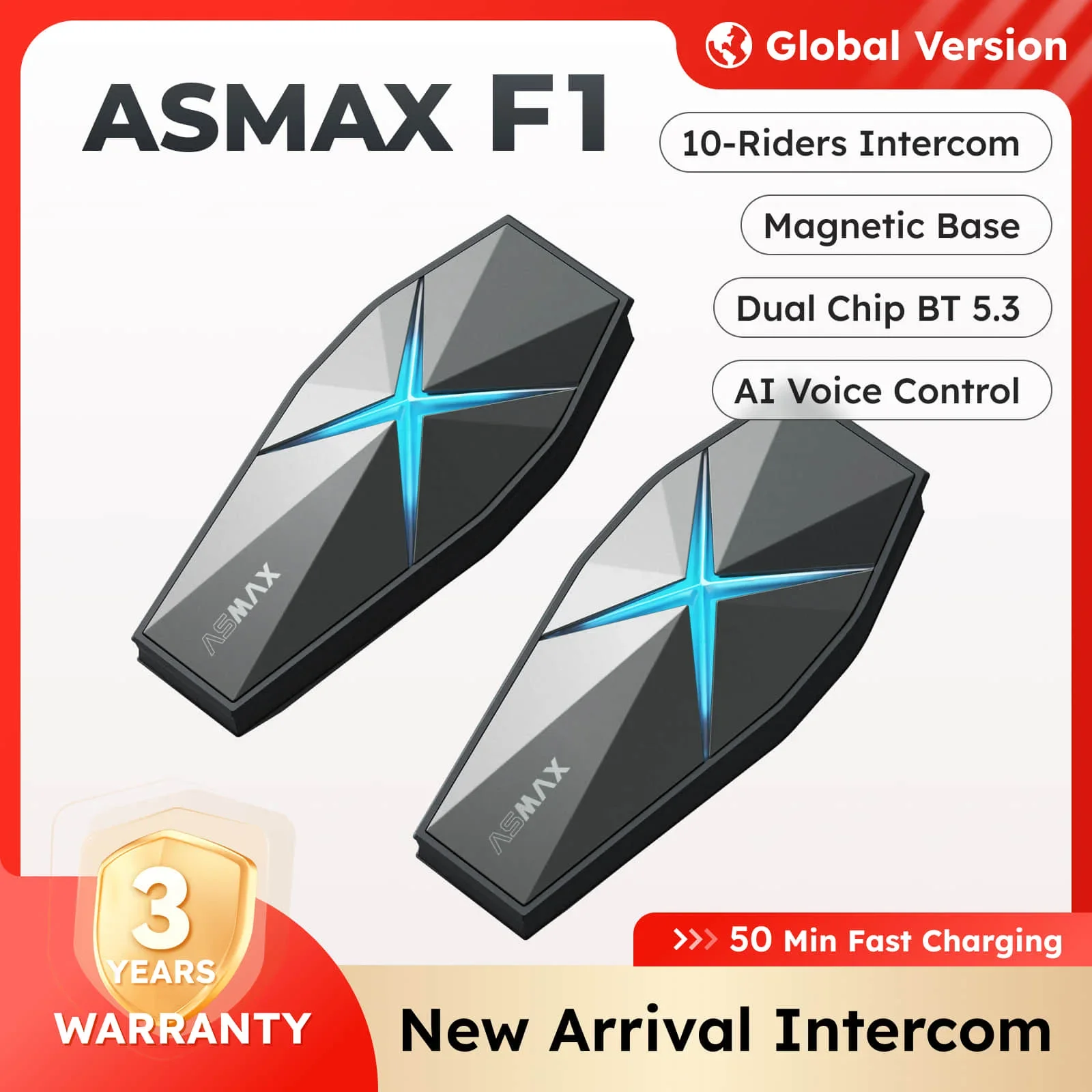 ASMAX F1 Мотоциклетный домофон 10