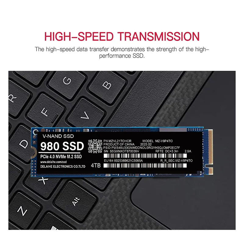 

Портативная карта адаптера SSD M.2 NVME, PCIE4.0, 4 ТБ, 2 ТБ, 1 ТБ, встроенный твердотельный накопитель, подходит для ноутбуков и настольных компьютеров