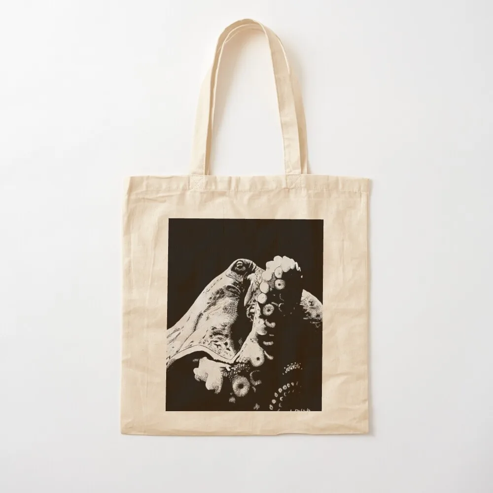 Octopus Monochrome Tote Bag Gift bags reusable shopping bags custom canvas bag