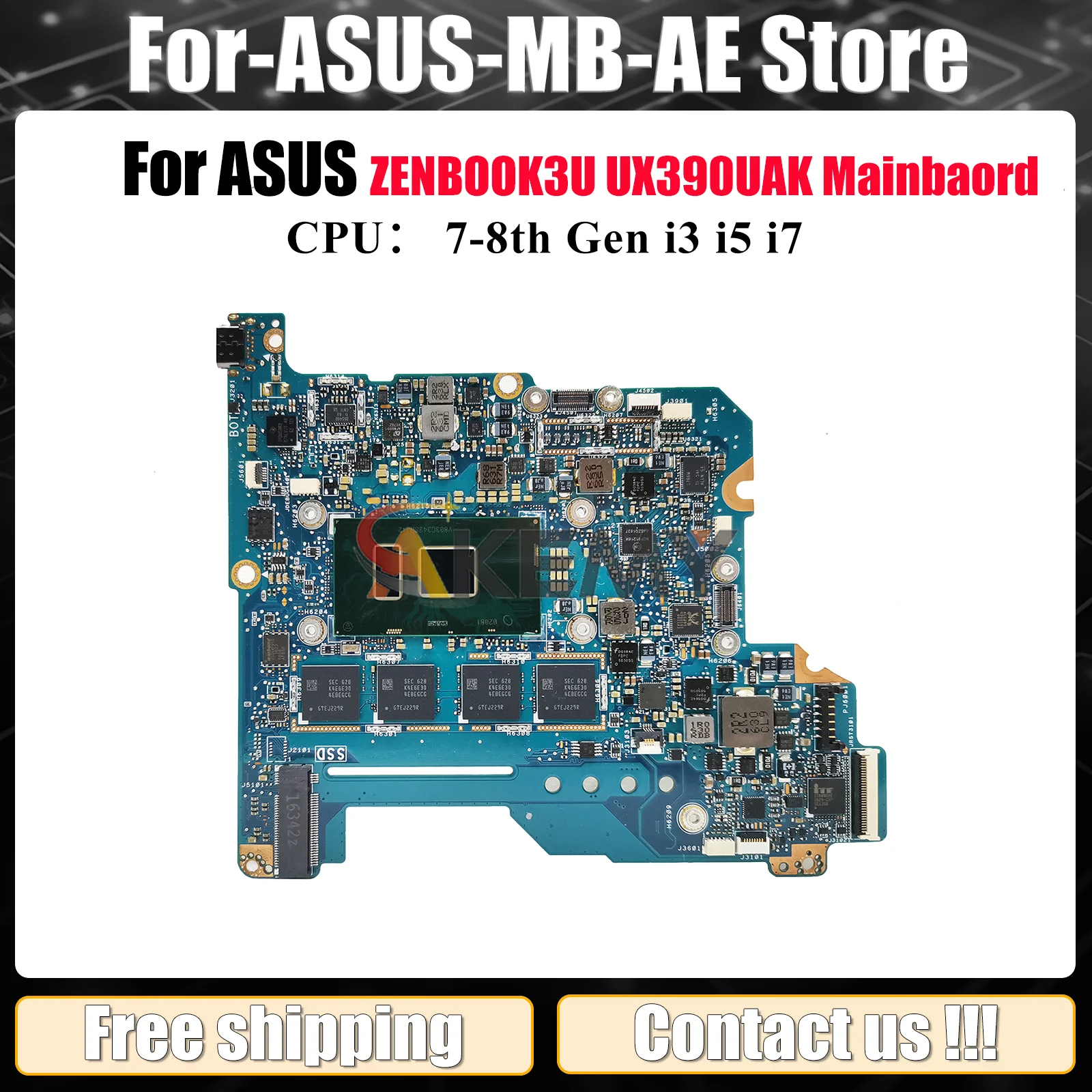 

Материнская плата для ноутбука UX390UAK для ASUS ZenBook ZENBOOK3U UX390UAK UX390, материнская плата для ноутбука с процессором i3 i5 i7, 100% тестирование, ОК, быстрая доставка