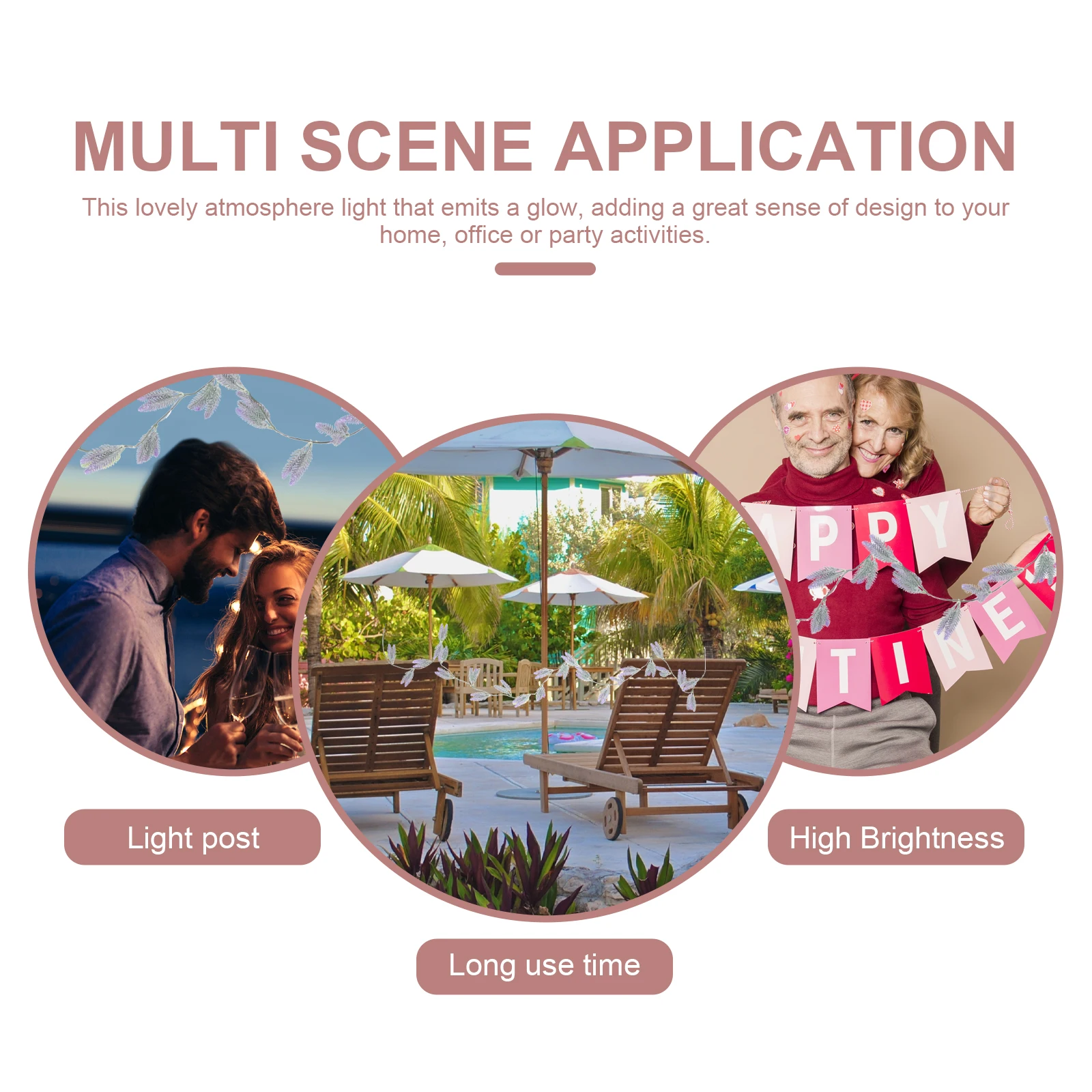 

Powered Lavender LED String Light Indoor Bedroom Decorative Creative String Lamp Party Atmosphere Light for Valentine