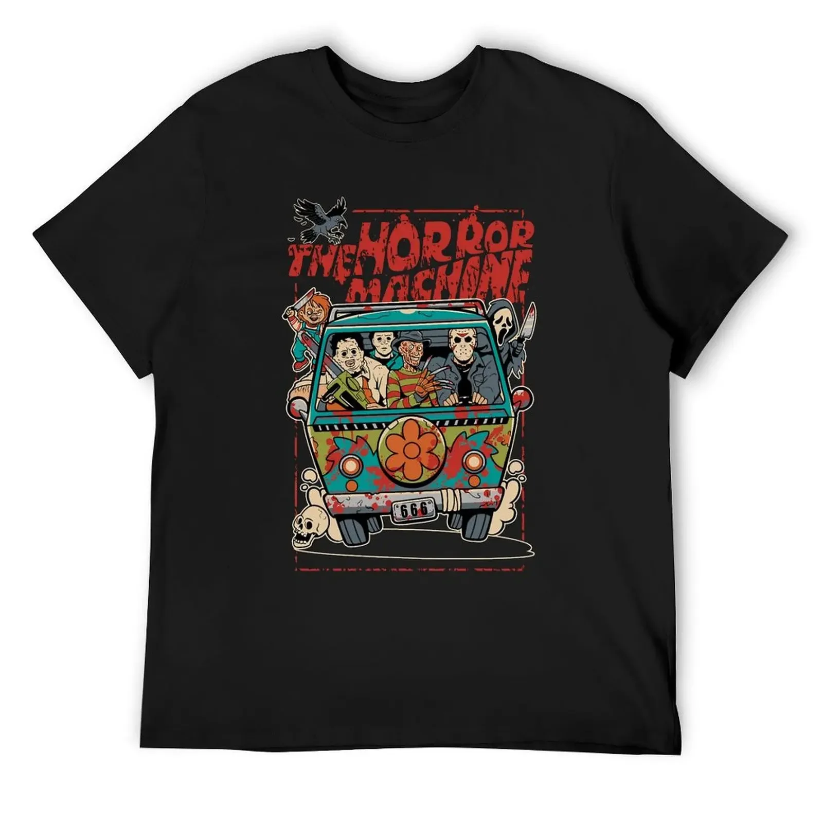 

The Horror Machine Halloween T-Shirt vintage graphic tee vintage anime shirt big and tall t shirts for men
