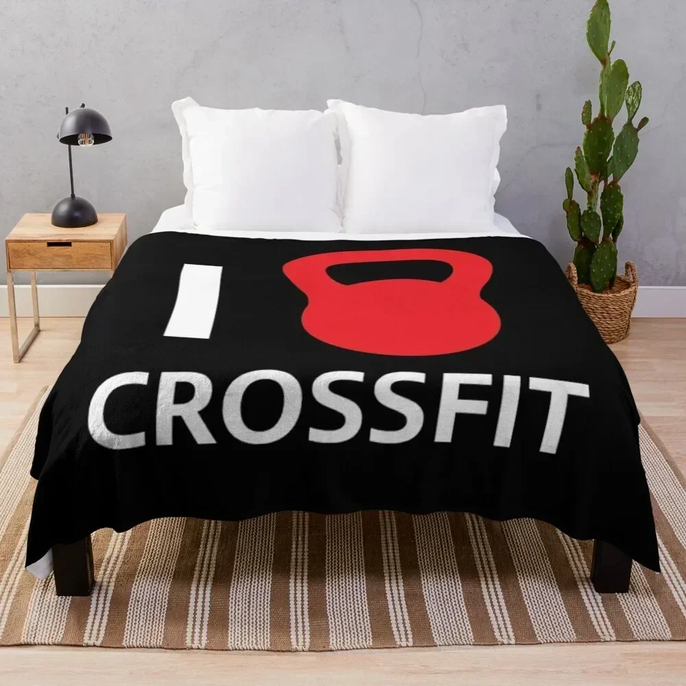 

I Love Crossfit Throw Blanket Designers Soft Blankets