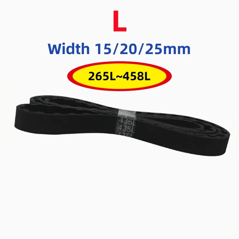 L Black Rubber Timing Belt 265L 270L 275L 275L 277L 280L 285L 290L 300L~458L Width 15/20/25mm Synchronous Belts Pitch 9.525mm