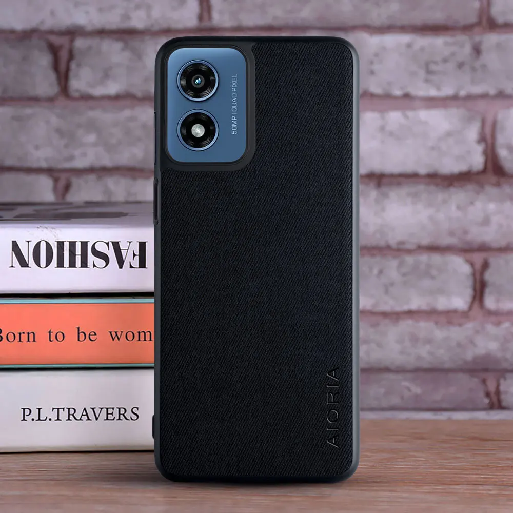 Case for Moto G Power Play Stylus 5G 2024 2025 coque Luxury textile Leather phone cover funda for motorola moto g power 5g case
