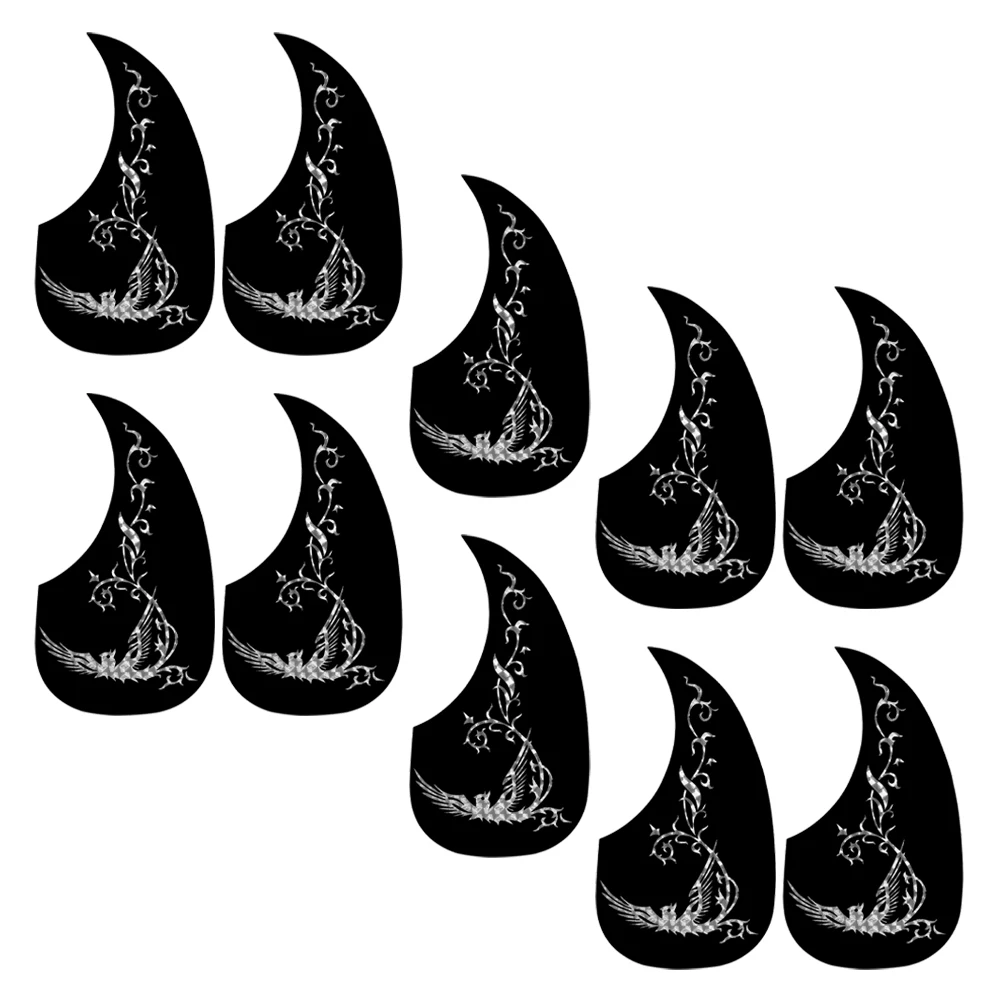 

10pcs Water Drop Guitar Acoustic Anti- Plate Self-Adhesive Protective Folk Guitar Parts Impact Protection