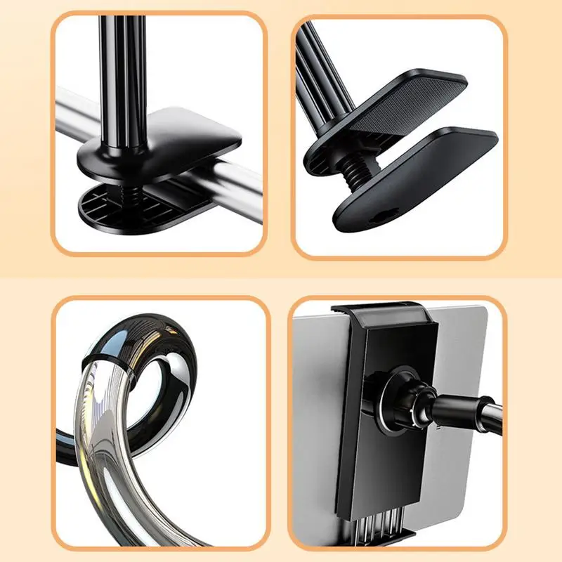 هاتف خلوي مرن بذراع ، مشبك تدفقي مكتبي ، دوران درجة ، مشبك بجانب السرير يناسب الأجهزة اللوحية ، أدناه & quot;