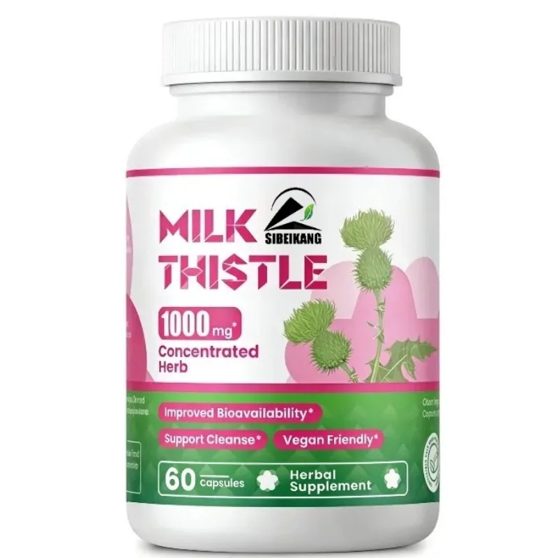 

Milk thistle supplement capsule 1000mg - Silymarin 4:1 concentrated extract, supports immune health