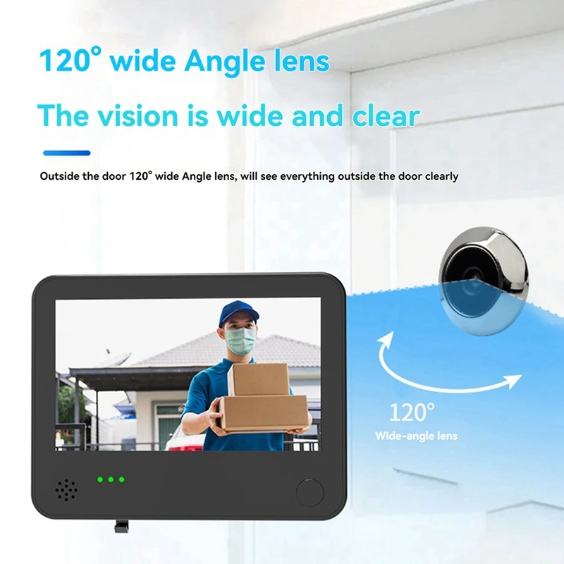 New Tuya Smart Peephole Camera Wifi Video Doorbell 4.3 Inch 160° Surveillance Home Remote Wireless Intercom