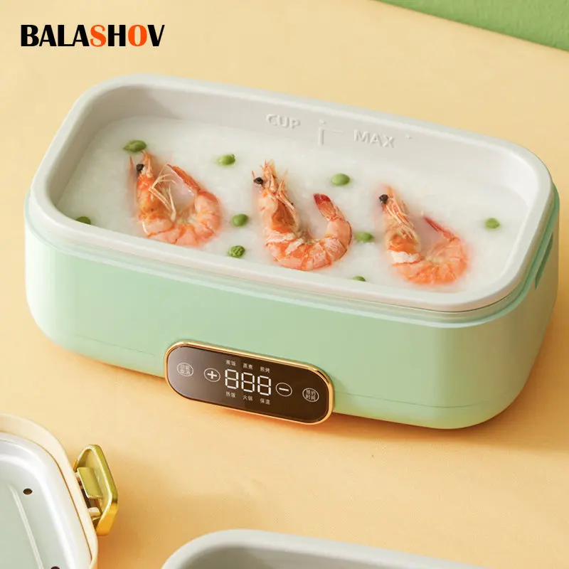 المحمولة الكهربائية علبة طعام للتسخين متعددة الوظائف وعاء الطبخ ماكينة شواء إناء/ قدر مقلاة فرن الطبخ المنزلية الأرز