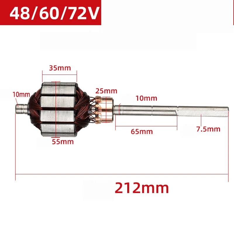 Replacement Copper Rotor for Deep Well Pump DC Motors Compatible with For 48V 60V 72V Solar and Battery Powered Setups