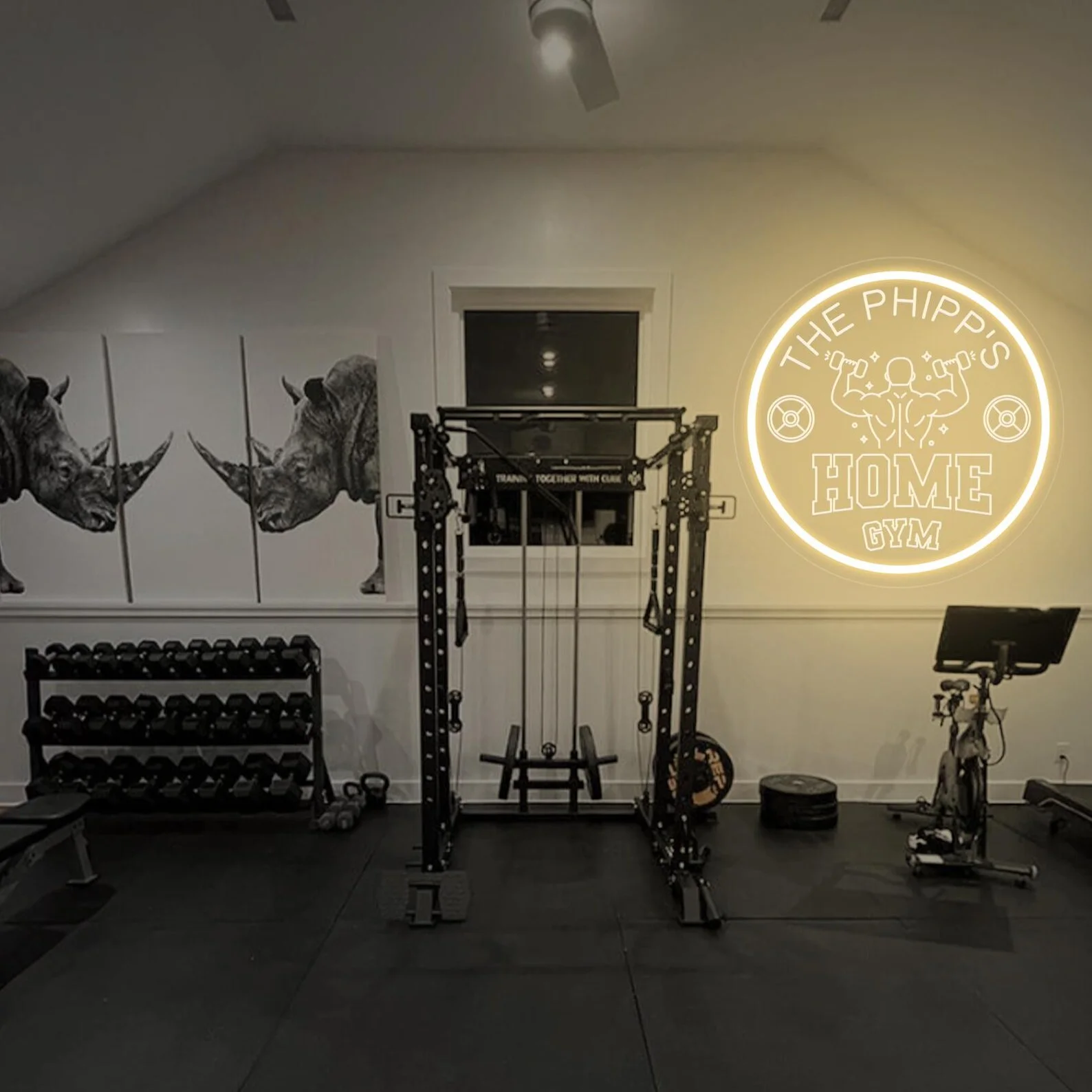 Custom Dumbbell Gym Name Neon - огляд і ціна Home Gym Names