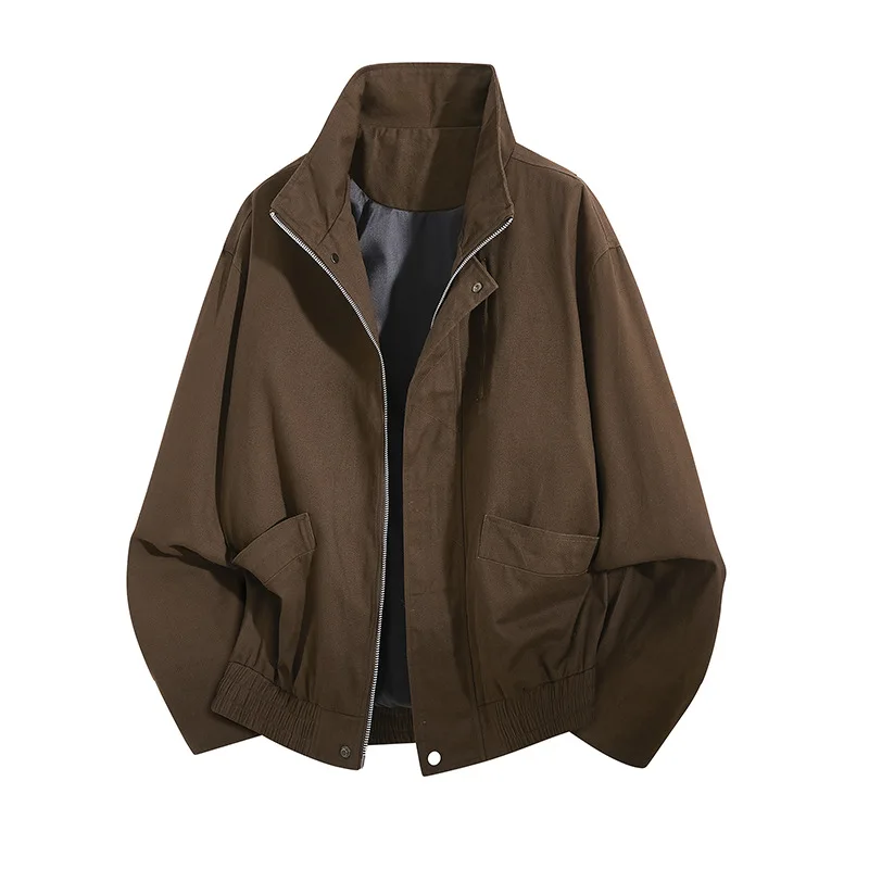 Spring and Autumn Simple Casual Jacket Men's Outdoor Stand Up Collar Versatile New Loose Fit — купить у AliExpress WW