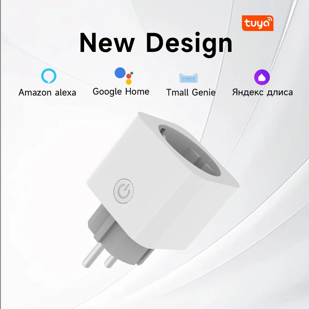 

16A TUYA WIFI умный адаптер EU розетка мониторинг мощности приложение дистанционное управление работает с Alexa Google Home