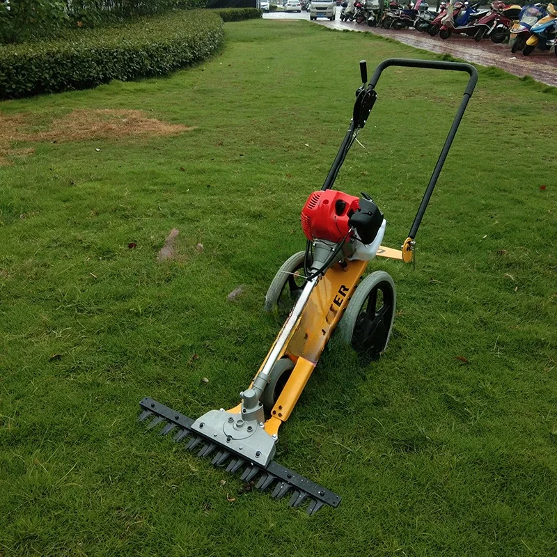 4-stroke petrol engine push-type lawn mower,grass cutter,cropper,Foldable hand push lawn machine with blade