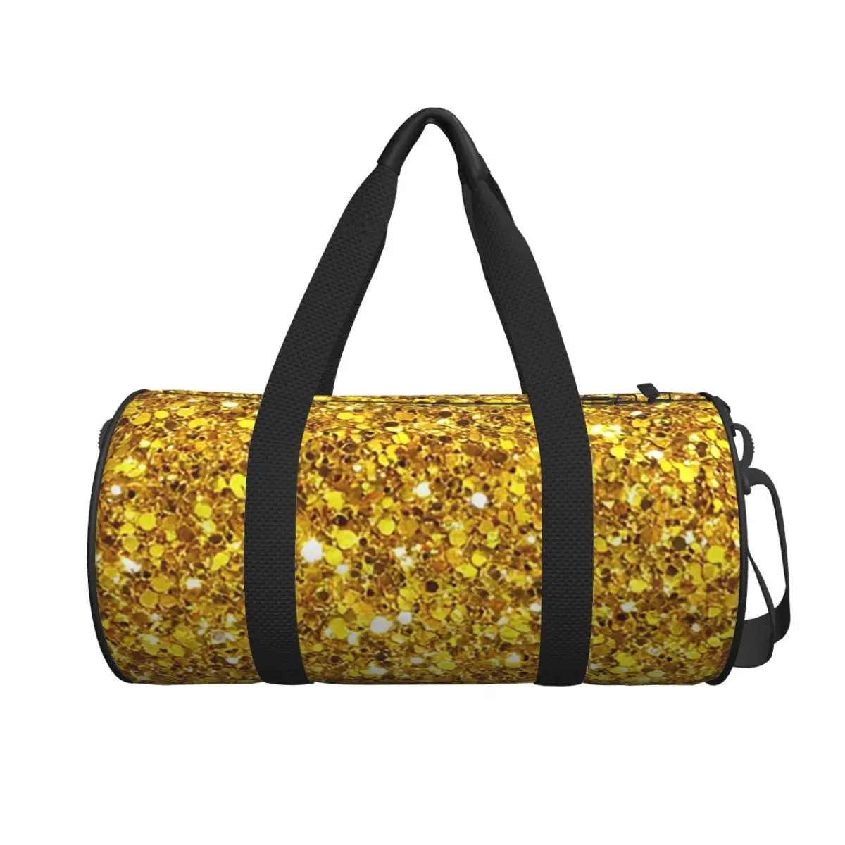 

Gold Glitter Large Duffle Gym Bag Waterproof Duffle Travel Bags Handbags Fitness bag