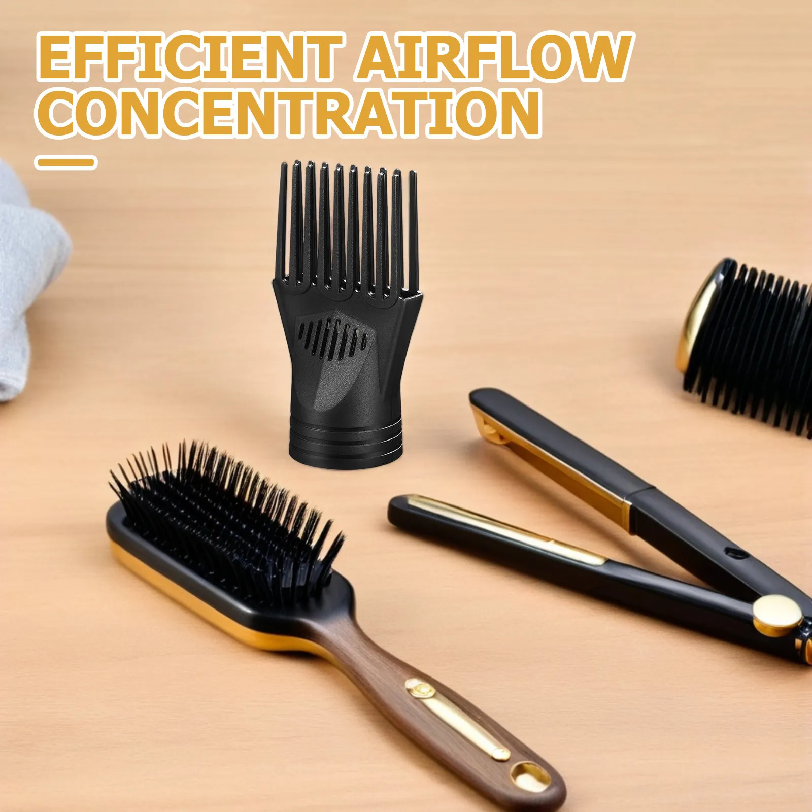 5Pcs Blow Dryer Comb Attachment Set Hair Dryer Nozzle Styling Tools Universal Fit Efficient Airflow Concentration Salon