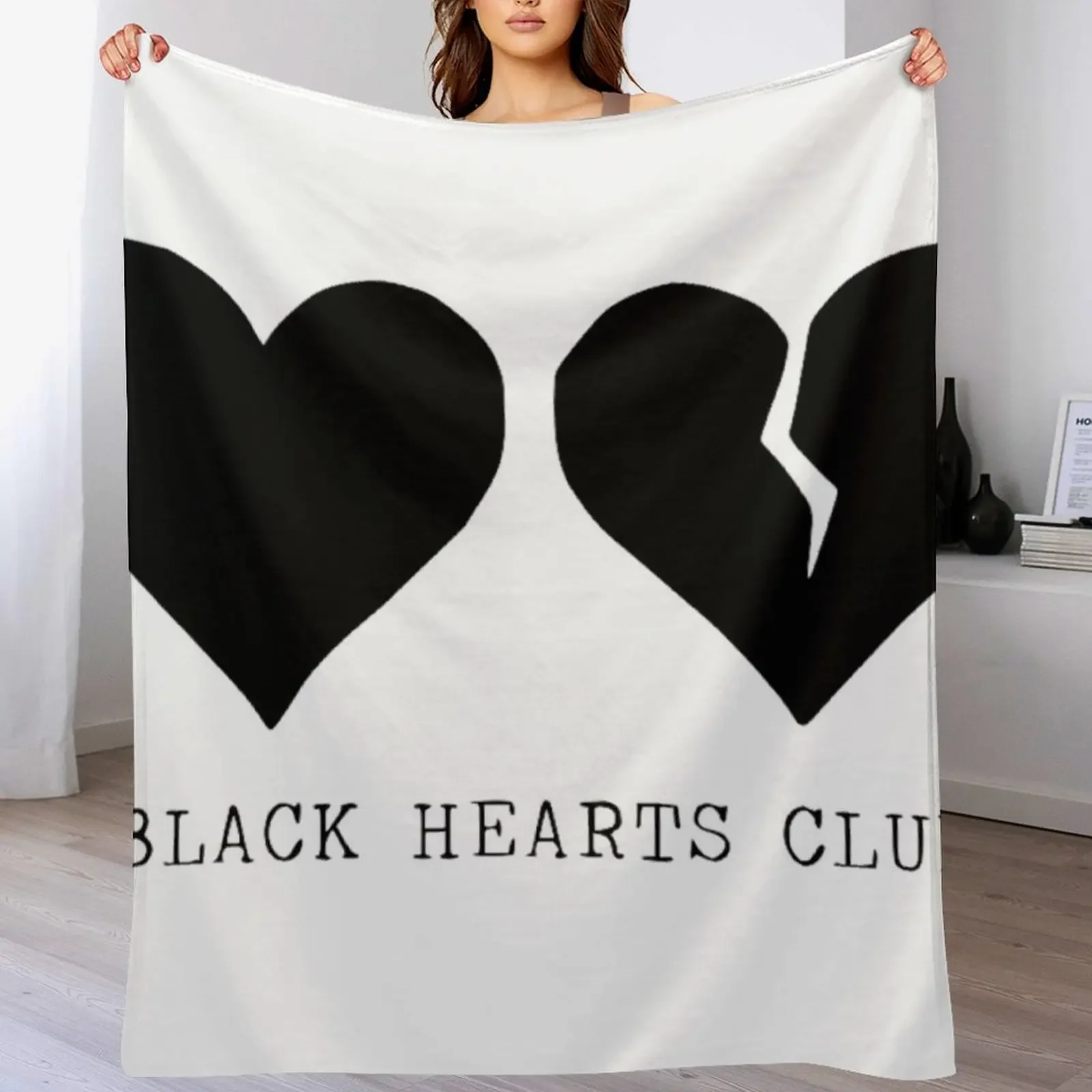 

yungblud black hearts club Throw Blanket Personalized Gift Decorative Sofa valentine gift ideas Weighted Blankets