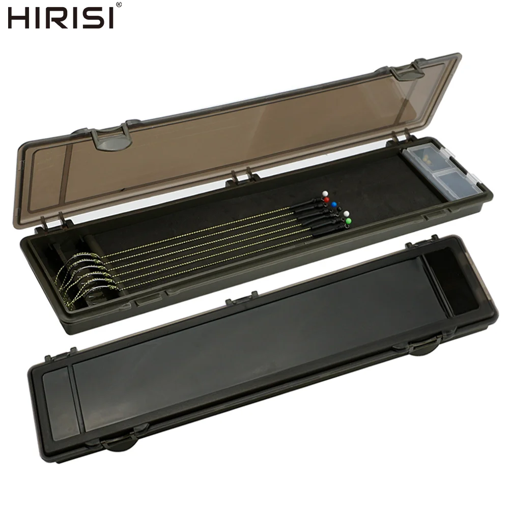 Hirisi Carp Fishing Tackle Box with Stiff Hair Rig Board & Pins Rig Storage Wallet for Carp Fishing Hair Rigs & Terminal Tackle