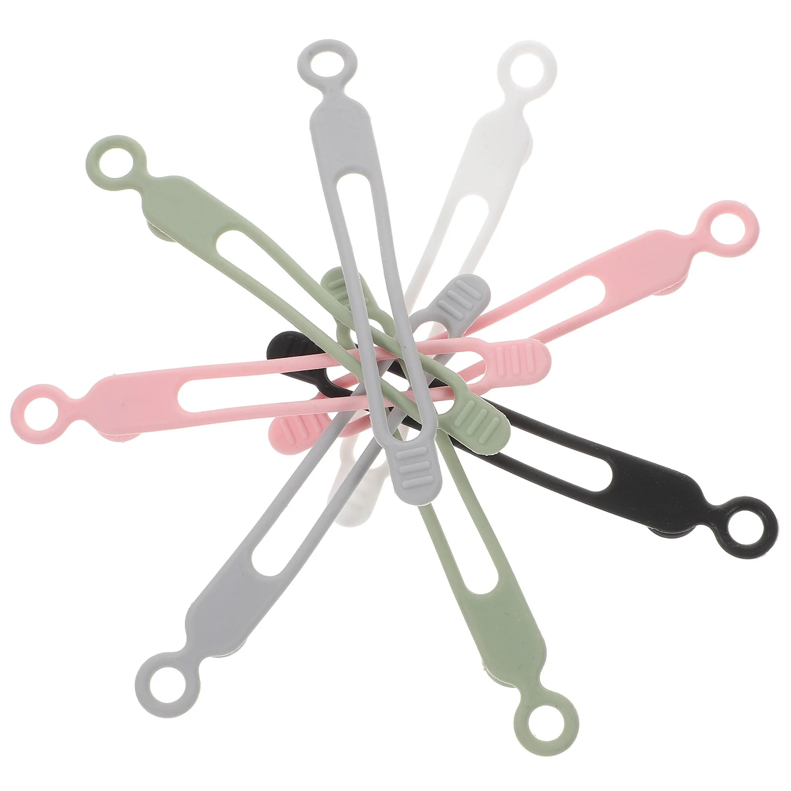 20 قطعة منظم الكابلات سيليكون قابل للتعديل الحبل قابلة لإعادة الاستخدام إدارة الأسلاك العلاقات للبيانات كابلات USB تخزين حارس التفاف #6