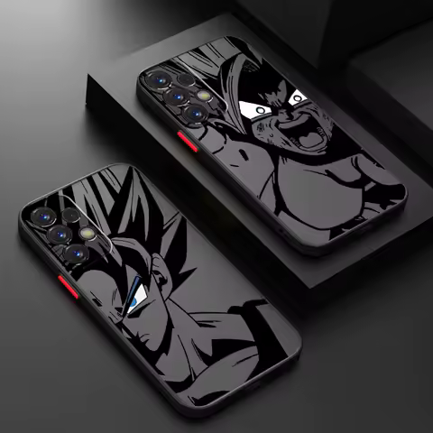 Luxury D-Dragon Ball Goku Frosted Translucent For Samsung A53 A52 A33 A32 A51 A71 A21S A13 A73 A50 A22 A12 5G Back Phone Case