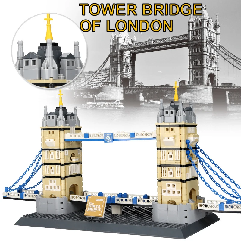 

969PCS The Tower Bridge Of London Building Blocks World Famous Architecture Bricks City Street View Toys Birthday Gifts For Kids