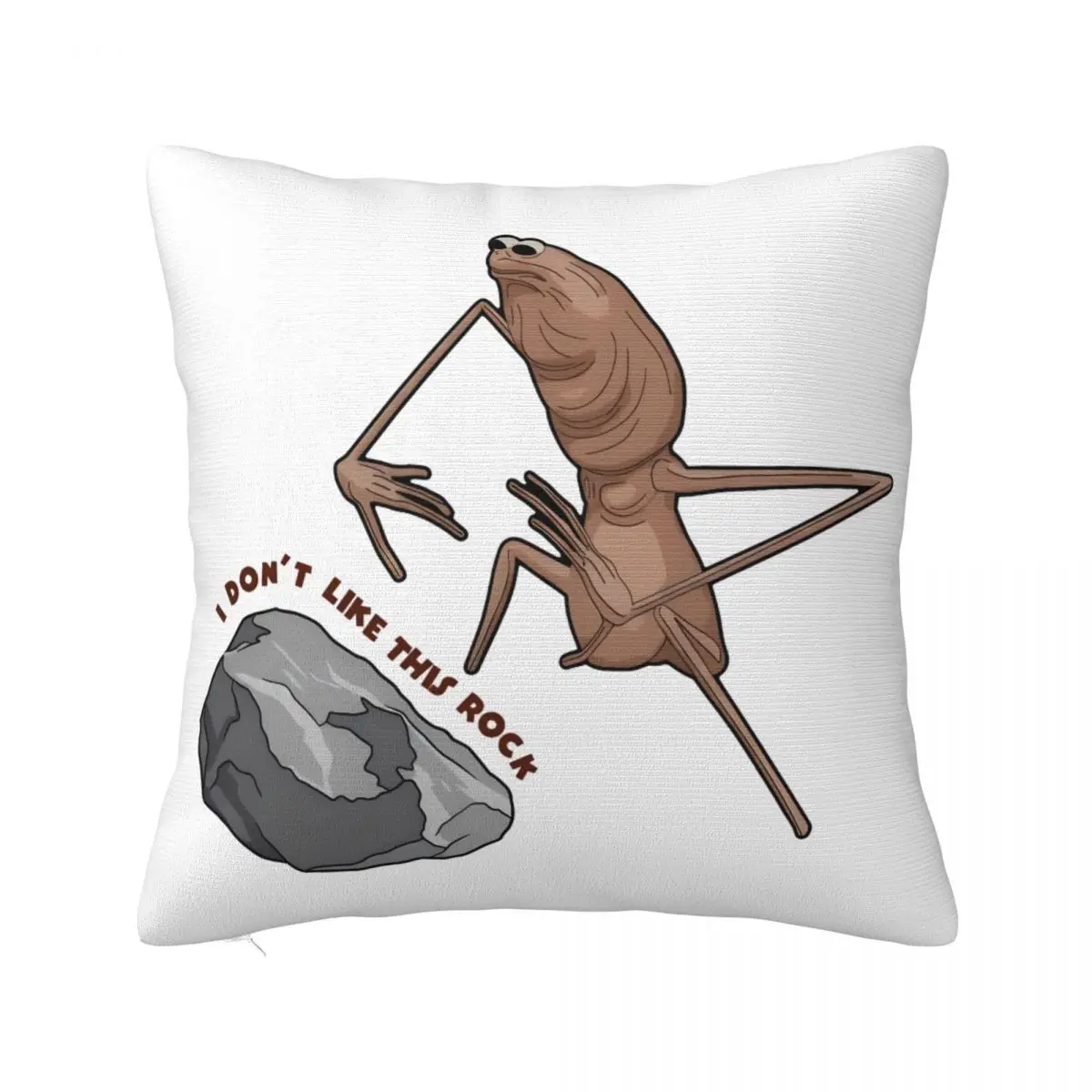 I Dont Like This Rock Square Pillow Case Marcus The Worm Meme Cushion Covers Awesome Zipper Decor Pillowcase for Home 45x45cm