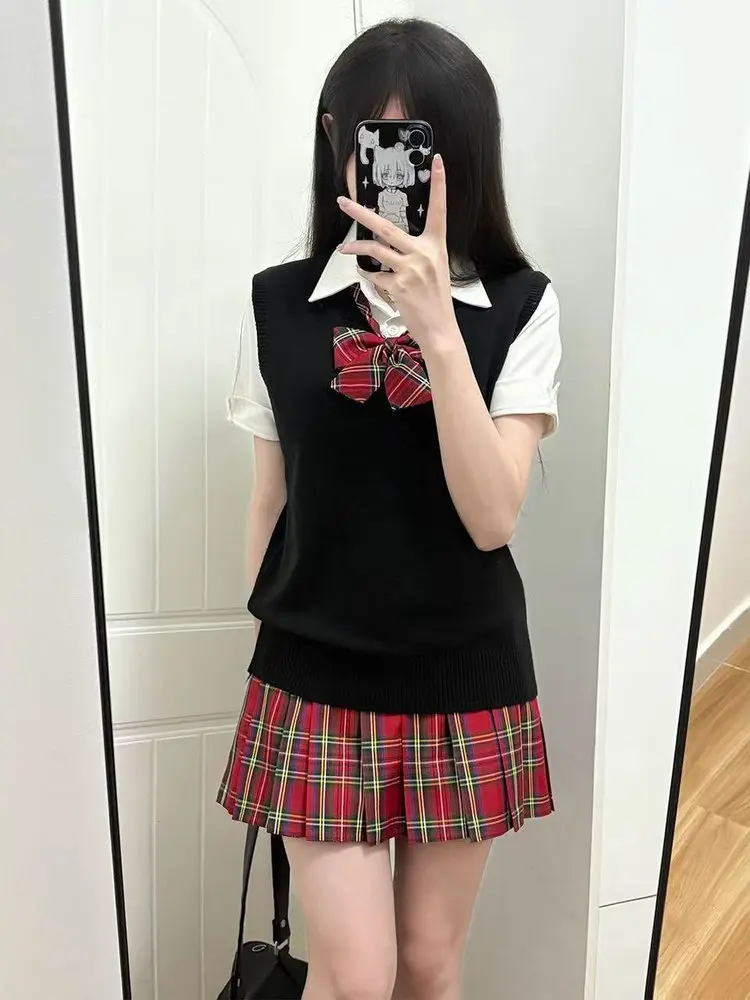 

Sweet And Spicy JK orm Vest Svel Женская верхняя одежда Универсальный вязаный топ Fre Design Summer Faion Set