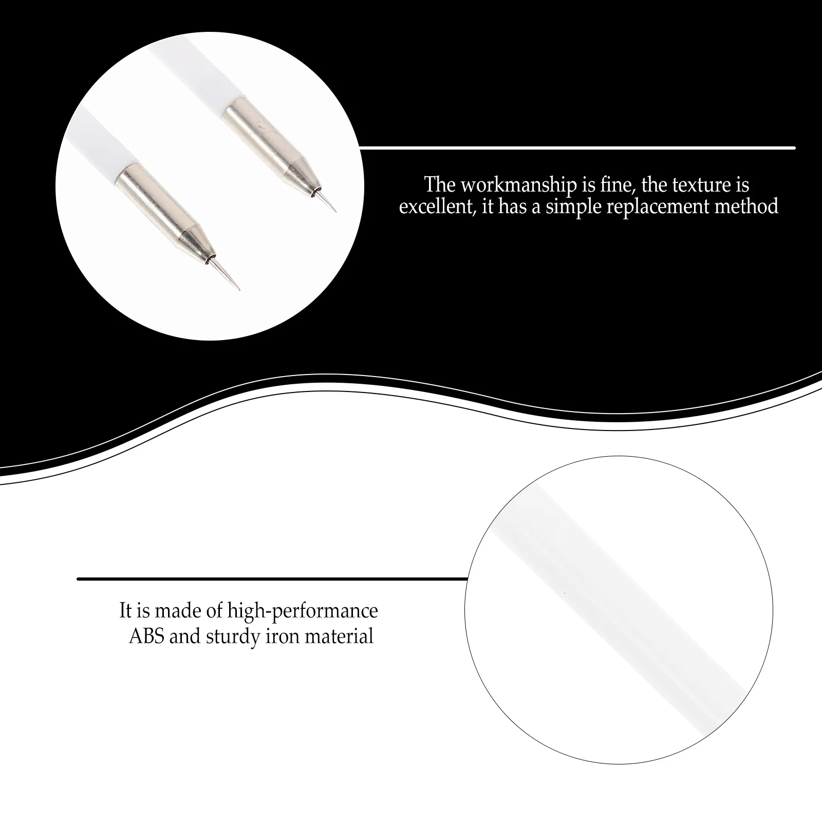 

2Pcs Air Release Tool Pen Refills Retractable Bubble Removal Parts for Car Vinyl Film Crafting Durable ABS Iron Material