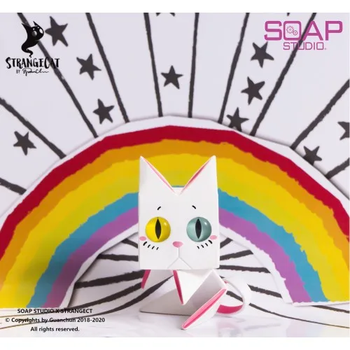 SOAP STUDIO ZS006 Weird Cat Series Paper Bag Cat Blind Box Desktop Ornament