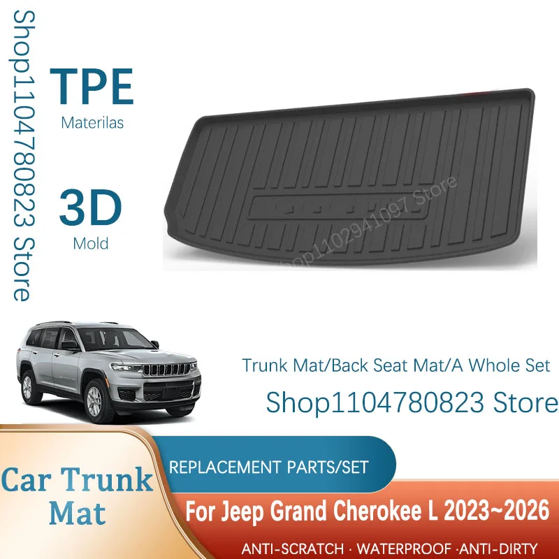 

Коврик в багажник для Jeep Grand Cherokee L WL75 2023-2026 (6-местный), водонепроницаемый, для хранения грузов, автомобильные аксессуары