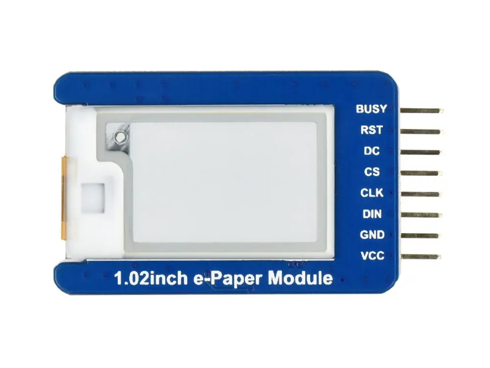 Fotografia 4: Módulo de Display E-Ink Waveshare de 1,02 polegadas, resolução 128*80, bicolor preto/branco, interface SPI, com controlador integrado
