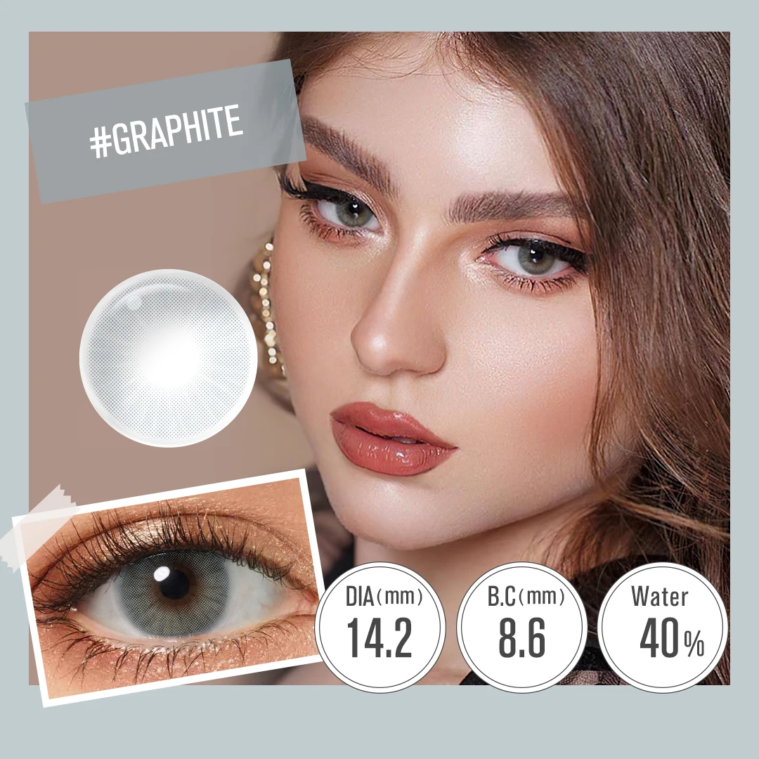 Image 6: Chaud! Freshgo Hidrocor lentilles de contact colorées pour les yeux lentilles pour les yeux naturelles lentilles de contact lentilles de mode 1 paire annuelle 14.2mm