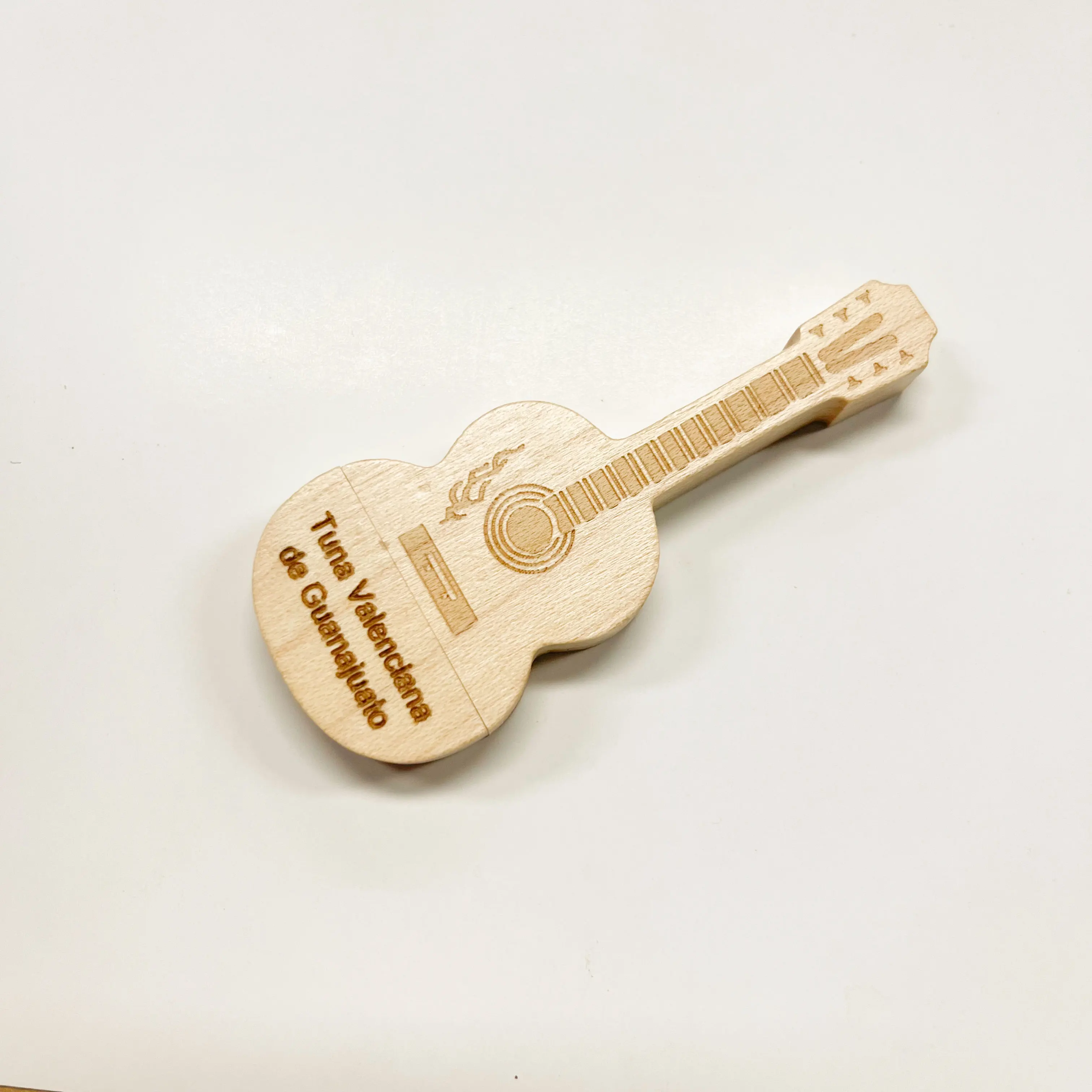 50PCS/Lot Wooden Guitar USB Flash Drive 32gb Pen Drive 64gb 16gb 4gb Memory Stick Photography Gift U Disk for Laser Engraving