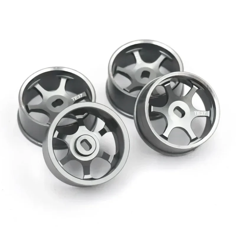 

4pcs Drift Tires Tyre Metal Wheel Rim TE37 Wheel Hub for Wltoys 284131 K969 K989 P939 Kyosho Mini-Z 1/28 RC Car Upgrades Parts