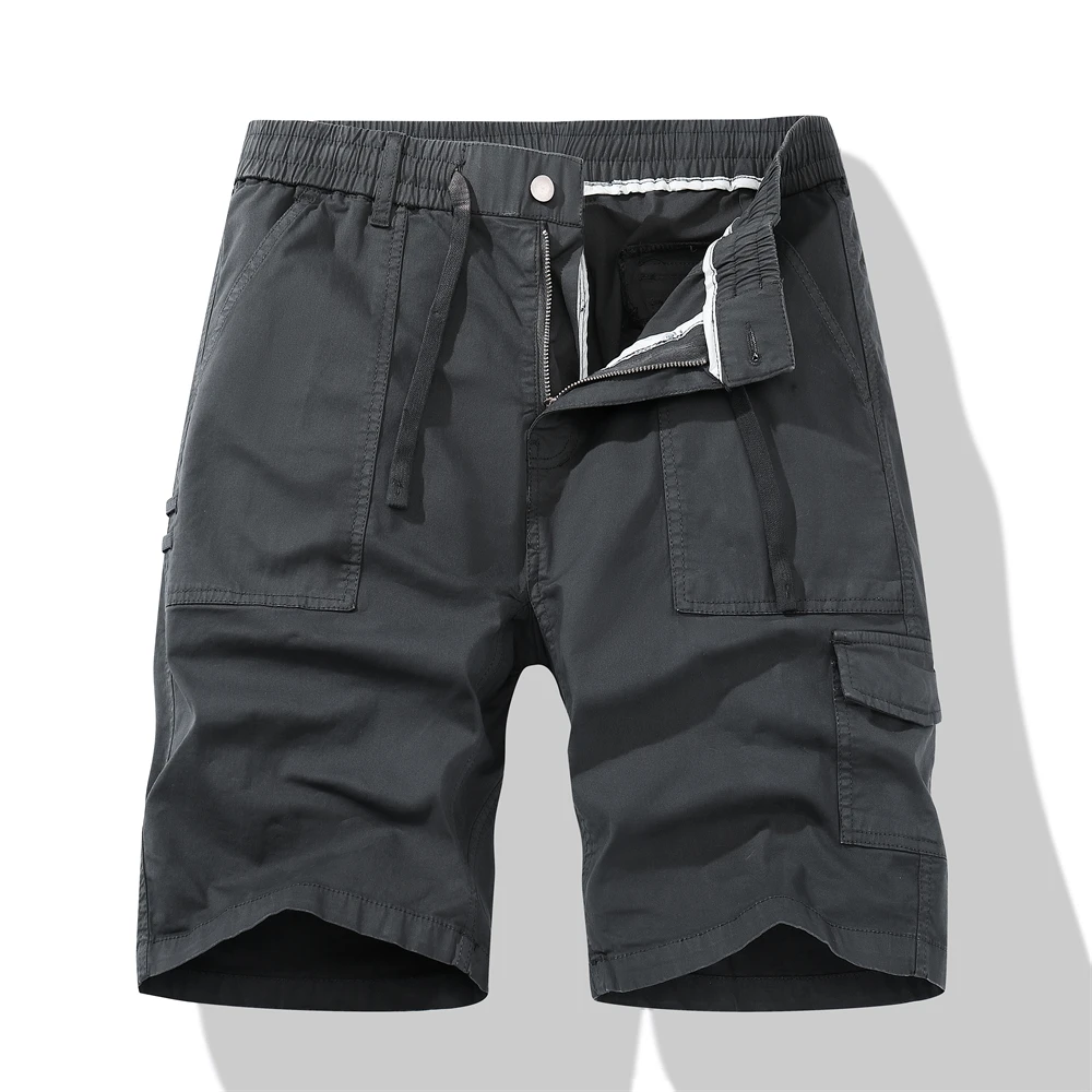 الصيف البضائع السراويل الرجال فضفاض برمودا عادية مستقيم متعدد جيب السراويل الاتجاه الجديد الرجال ملابس عصرية مرونة الخصر جودة عالية