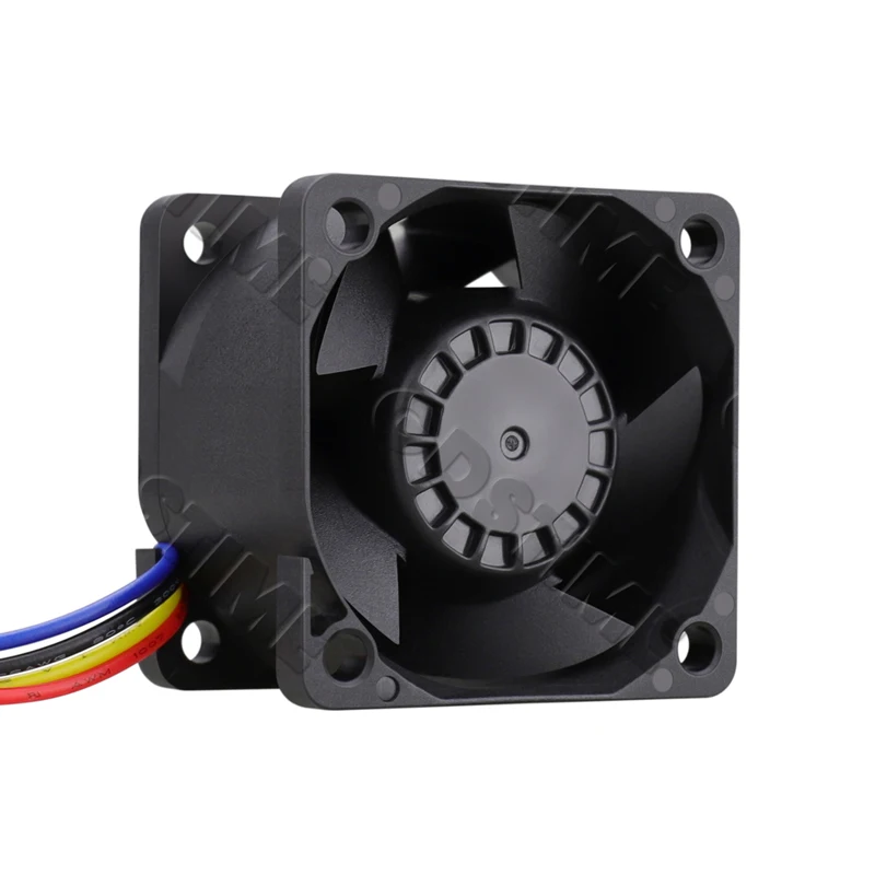 Gdstime 2Pcs 40MM Cooler DC 12V Fan 40MMx28MM Powerful High-speed Violent Cooling Fan 4CM Dual Ball Fan 4PIN With PWM Function