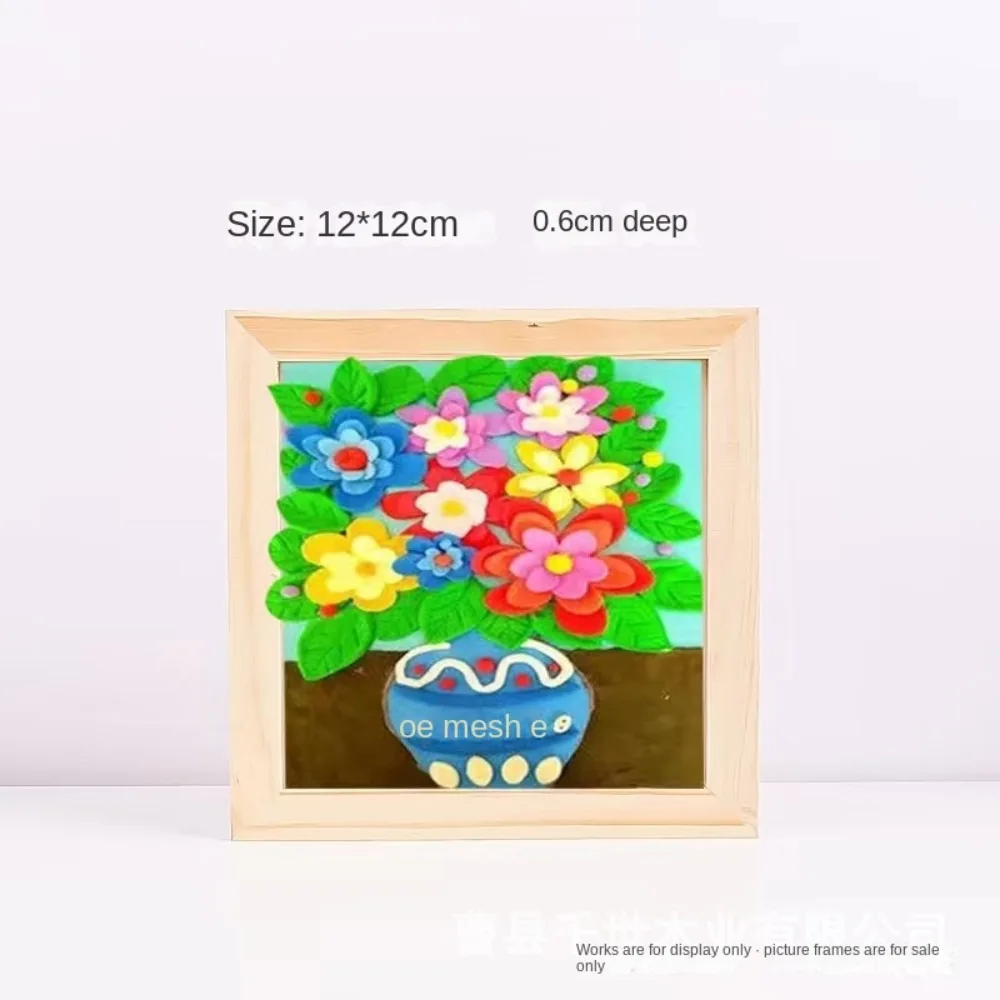 Wooden Blank Clay Frame Multi Size Creartive Wooden Photo Holder Party Decor DIY Art Puzzle Holder Children Painting Drawing