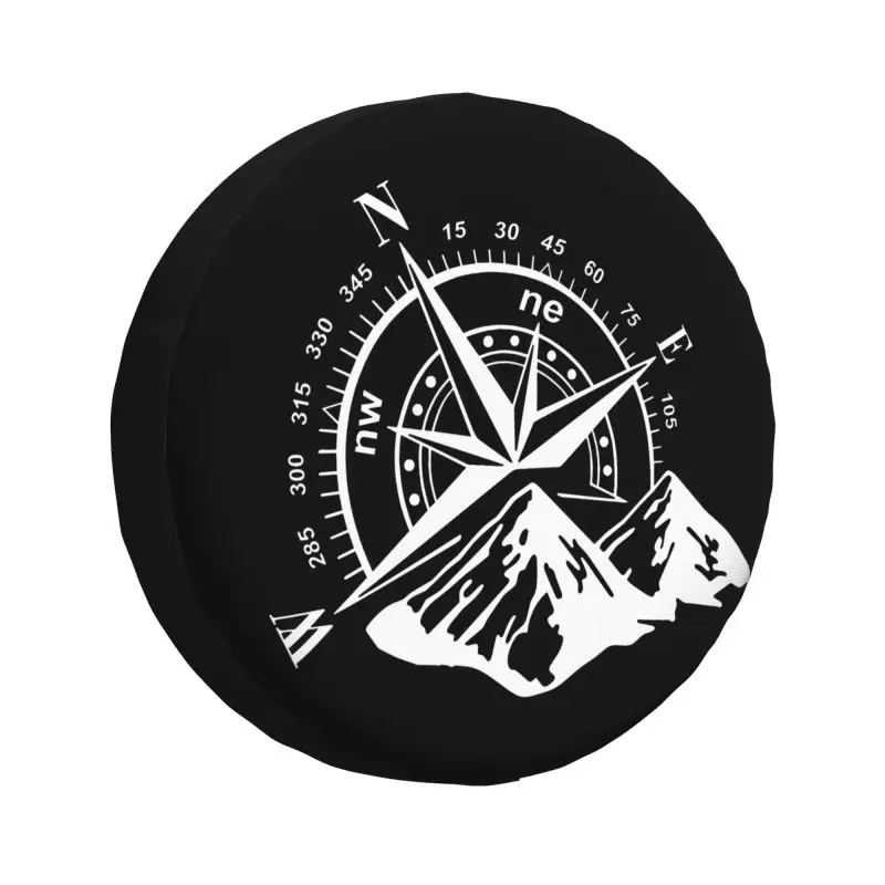 Custom Navigate Mountain Adventure Compass Spare Tire Cover for Toyota RAV4 Prado 4WD 4x4 RV Car Wheel Protectors 14\