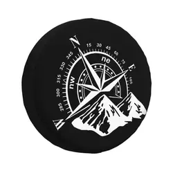 Custom Navigate Mountain Adventure Compass Spare Tire Cover for Toyota RAV4 Prado 4WD 4x4 RV Car Wheel Protectors 14