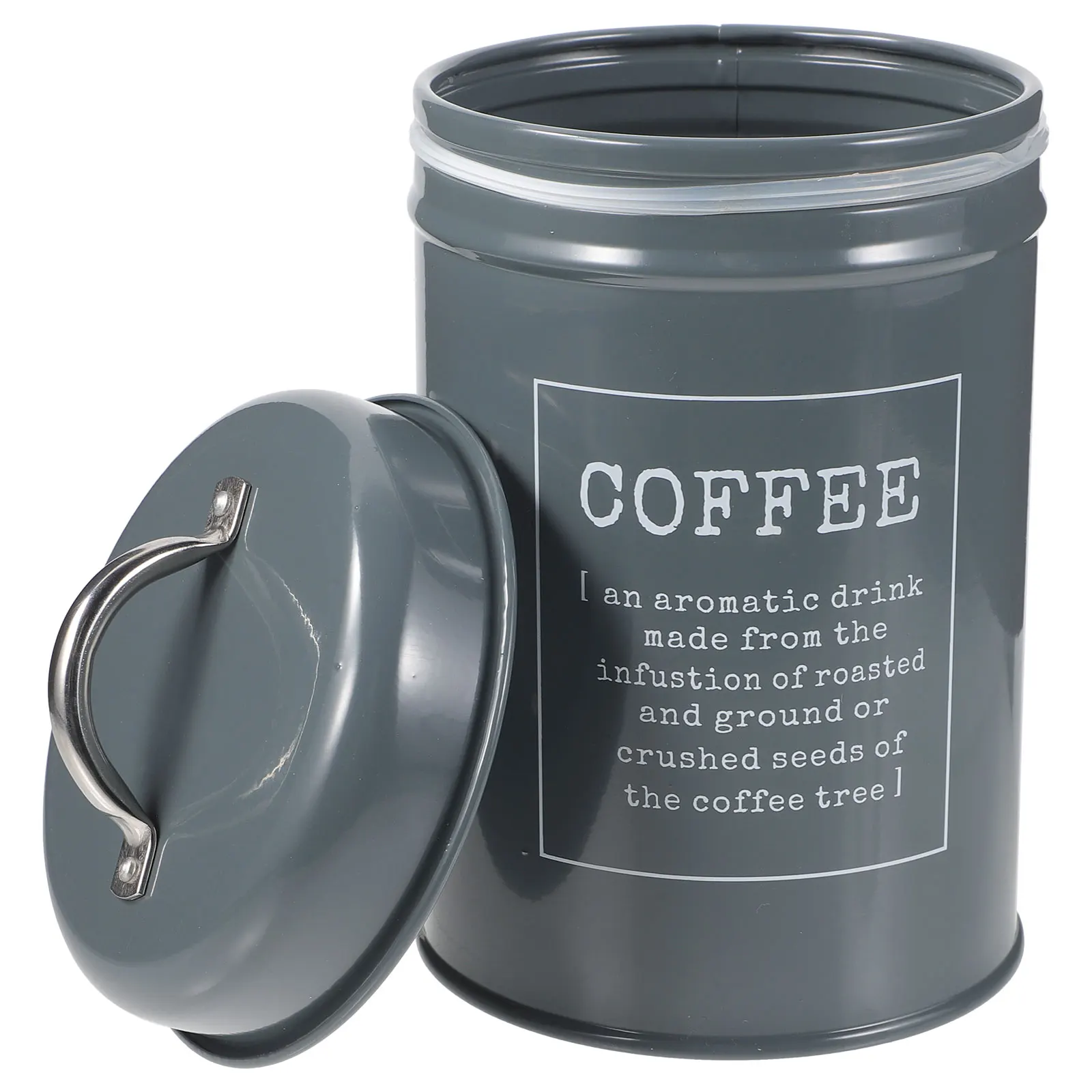 

Sealed Jar Canisters for Kitchen Counter Loose Tea Decorative Flour and Coffee Jars Storage with Lids Grey Food