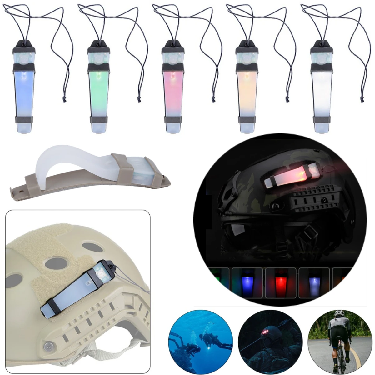 FMA  Helmet Lamp Safety Flashing Light Survival  Light Outdoor Hunting Hiking Fishing Camping Cycling Accessories