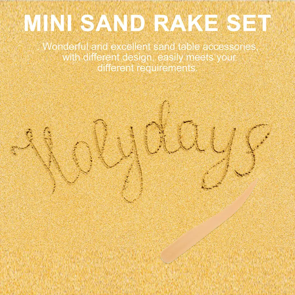 2Sets Sand Table Rake Set Zen Garden Tools Mini Plastic Rake for Desk Sand Tray Meditation Stress Pattern Crafting - view 5
