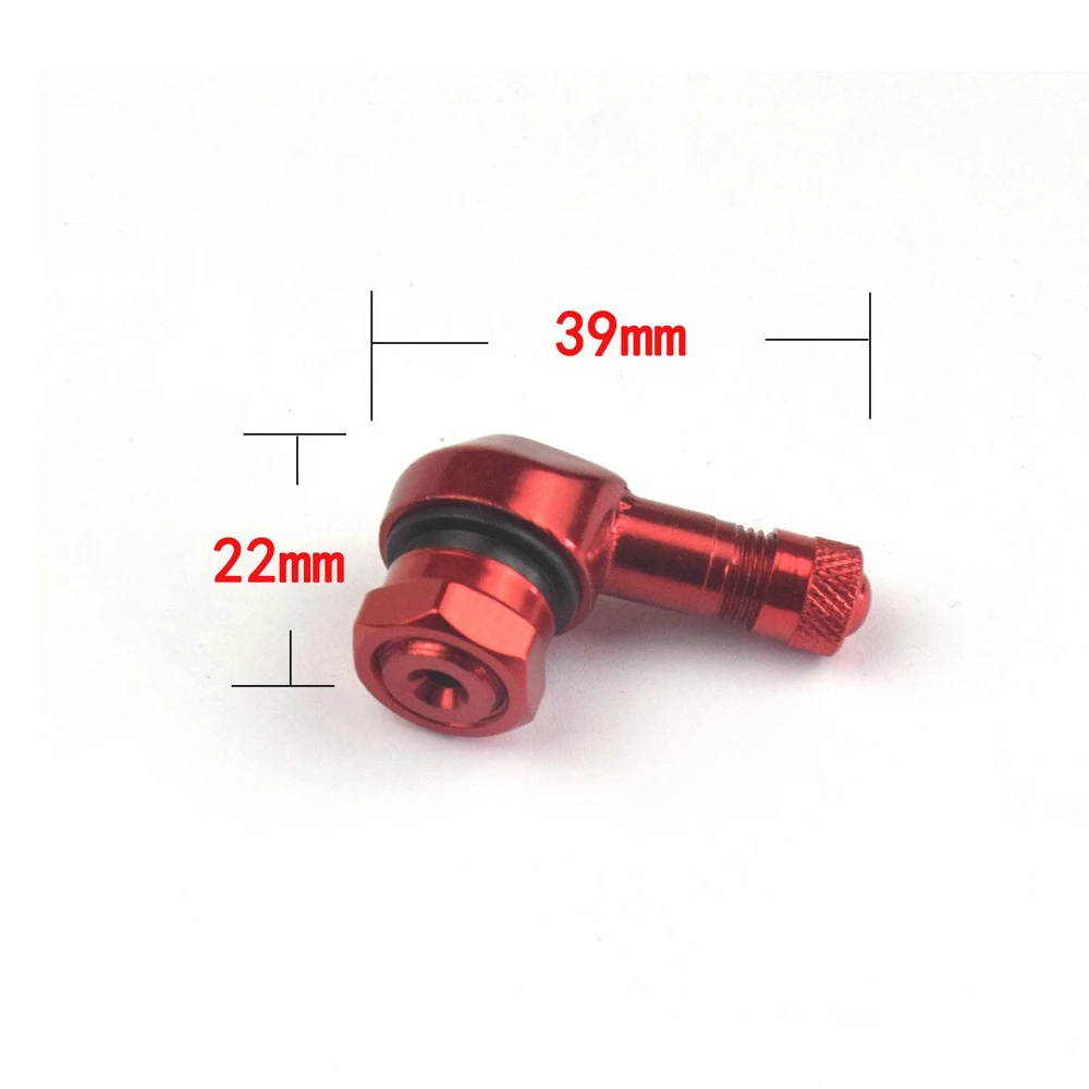 2Pcs Motorcycle Valve Stems CNC Aluminum 90 Degree Valve Stems Ncy Leak-Proof Vacuum Tire Valve TWPO Fits Most Motorcycles